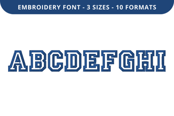 College Outline Font a to I: A Versatile Tool for Personalized Embroidery Projects