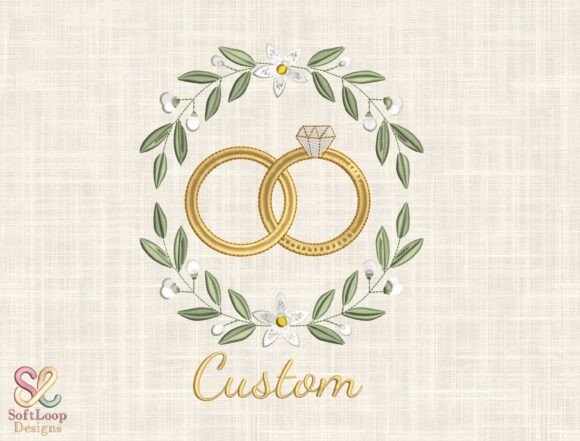 Custom Wedding Rings Embroidery Design: A Timeless Symbol of Love and Commitment