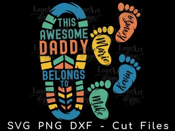 Dad Footprint This Awesome Grandpa – A Strategic Design Asset for Creative and Business Applications