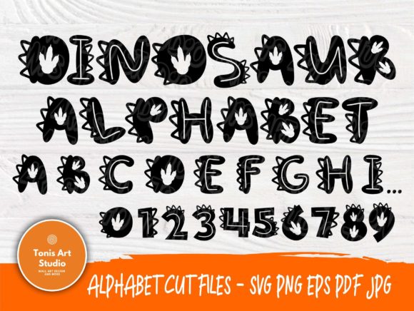 Dinosaur Font Dinosaur Alphabet