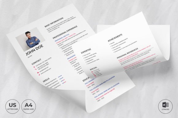 Fitness Studio Resume Template CV: A Professional Approach to Stand Out in the Job Market