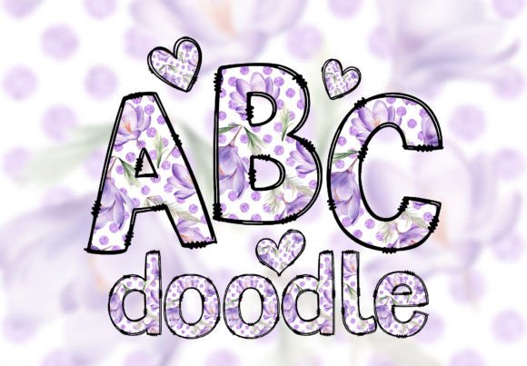 Floral Letters Crocus Doodle Alphabet: A Playful and Creative Way to Enhance Your Designs