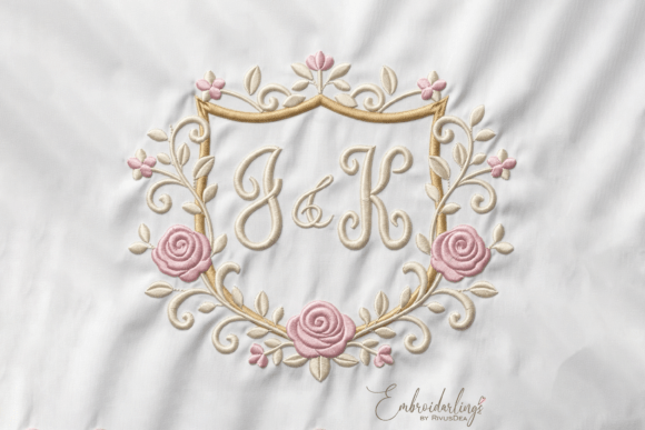 Floral Monogram Frame Embroidery Designs: A Whimsical Touch for Personalized Projects