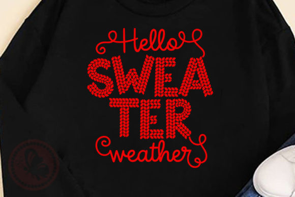 Hello SWEATER Weather Yarn Font
