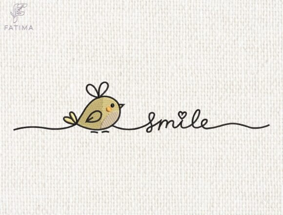 Smile Bird Embroidery Design: A Touch of Joy in Every Stitch