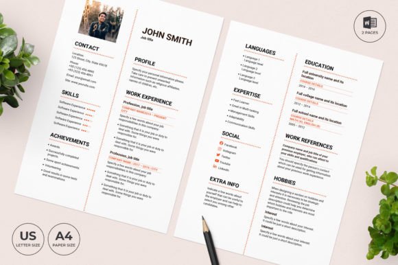 Steak House Resume Template CV
