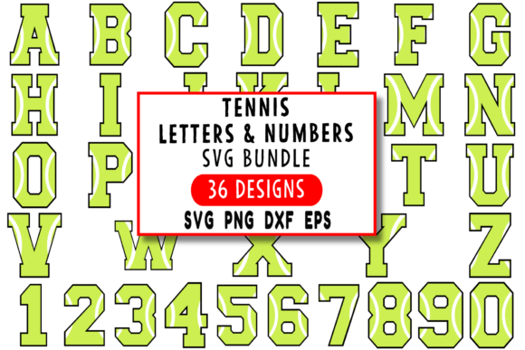 Tennis Letters and Numbers SVG Bundle: A Game-Changer for Sports Designers and Enthusiasts